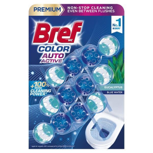 WC blok Bref Color Auto Active - eucalyptus, 3x50g