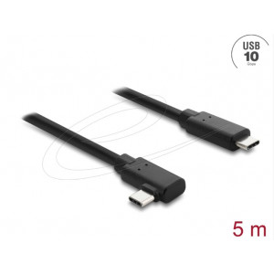 Delock Aktivní optický kabel USB 10 Gbps USB Type-C™, ze zástrčky na zástrčku, pravoúhlý, 5 m
