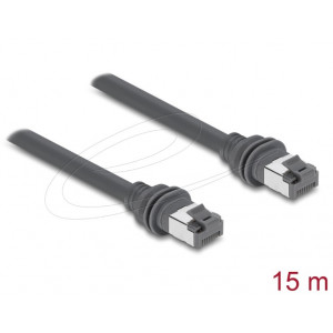 Delock Spojovací kabel RJ45 Cat.6 kompatibilní se Starlink Gen3 – 15 m, šedý