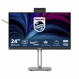 Philips LCD 24B2U4301H 23,8" IPS/1920x1080@120Hz/4ms/300cd/HDMI/DP/4xUSB/USB-C dock/RJ45/Webcam/Repro/Pivot/HAS/5 let