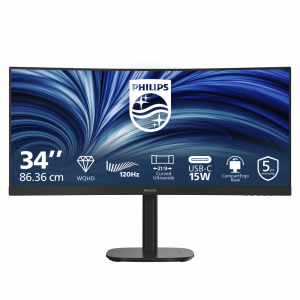 Philips LCD 34B2N3500C 34" zakřivený VA/3440x1440@120Hz/4ms/350cd/2xHDMI/DP/USB/Repro/HAS/5 let