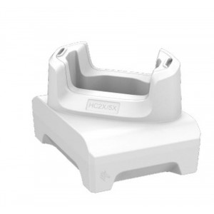 Zebra HC2X/HC5X Healthcare 1-slot white charge only cradle; Compatible with hand strap. Power supply and USB cable sold 