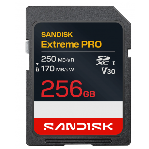 SanDisk Extreme Pro SD UHS-I 256GB SD 250MB/s(R) / 170MB/s(W)