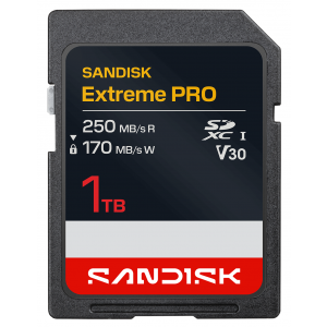 SanDisk Extreme Pro SD UHS-I 1TB SD 250MB/s(R) / 170MB/s(W)