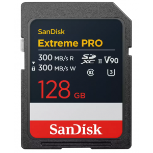 SanDisk Extreme PRO, 128GB SD UHS-II (V90)