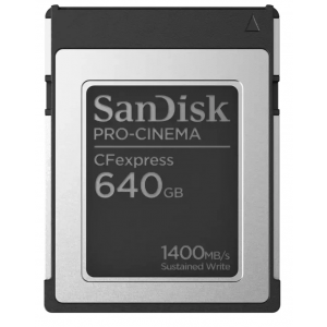 SanDisk PRO-CINEMA CFexpress Type B Card 640GB up to 1700MB/s Read, up to 1500MB/s Write