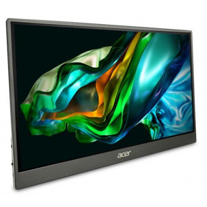 Acer LCD PM161QTbmiuuux 15,6" IPS LED Touch, 1920x1080, 1xMiniHDMI + 2xType-C + Audio Out, repro 1Wx2, VESA 75x75, Black