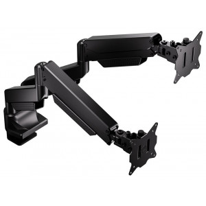 Endorfy Atlas GS Pro Double,Držák, VESA, stolní, pro dva monitory, úhlopříčka až 34"/42, nosnost 2× 16kg,plynová pružina
