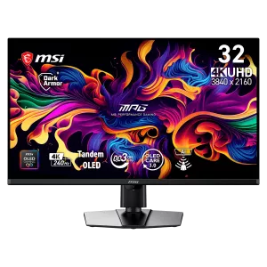 MSI Gaming monitor MPG 322UR QD-OLED X24, 31,5" QD-OLED/4K 3840x2160/240Hz/0,03ms/DP/2xHDMI/USB-A,B,C/Výškvě nast./Pivot