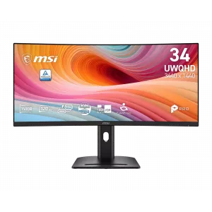 MSI monitor PRO MP341CQPHG E12, 34" zakřivený /3440x1440 (UWQHD)/VA LED/100Hz/1ms/HDMI/DP/USB-A,B,C/Výšk.nast./Pivot