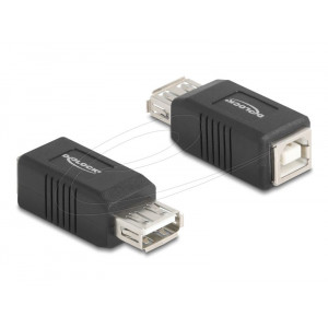 Delock Adaptér rozhraní USB 2.0 ze zásuvku USB Typ-A na zásuvku USB Typ-B