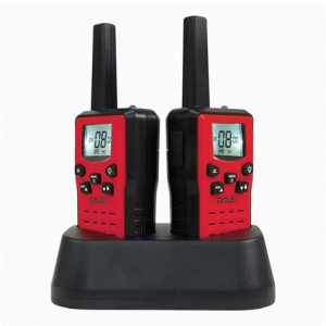 EVOLVEO FreeTalk 2W, PMR vysílačka s výkonem 0,5 a 2W, červenočerná