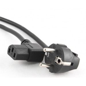 GEMBIRD Kabel síťový  1,8m VDE 220/230V napájecí, pravoúhlý konektor C13