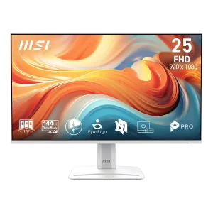 MSI monitor PRO MP251W E14A 24,5" IPS/FHD/144Hz/1ms/HDMI/DP/VGA/bílá