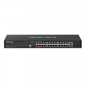 TP-Link Mercusys MS128GP 28portový gigabitový rackový switch s 24 porty PoE+ 