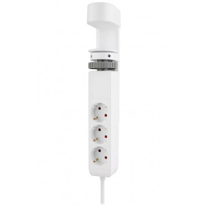 Neomounts DS22-840WH6  VOLT Desk Clamp socket with Quick-charge USB Ports, 3x type-F 230V, 1x USB-A 18W, 2x USB-C 20W