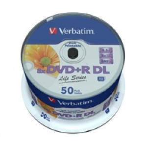 VERBATIM DVD+R Double Layer 8.5GB 8X 50 Pack Spindle