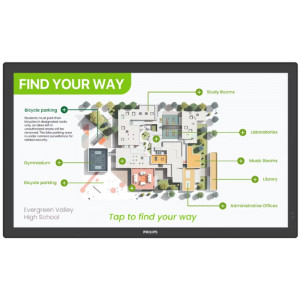 Philips panel –  55", VA - UHD, 24/7, 450 / 500cd, anti-glare, anti-fingerprint, HDMI, DP, USB, GLAN