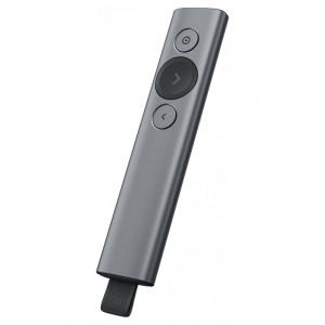 Logitech prezentér SPOTLIGHT PLUS/ bezdrátový/ Bluetooth/ šedý