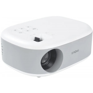 STRONG projektor N1/ LCD/ HD (1280x720)/ 120 ANSI lm/ USB 2.0/ HDMI/ microSD/ Repro/ bílo-šedý