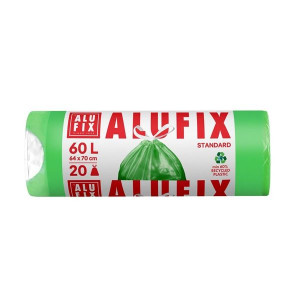 Pytle na odpad Alufix,zatahovací,60l,20ks,zelené
