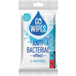 Vlhčené ubrousky GoWipes – s panthenolem, 15ks