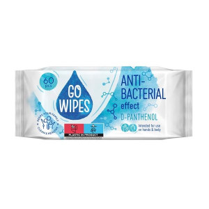 Vlhčené ubrousky GoWipes – antibakteriální, 60ks