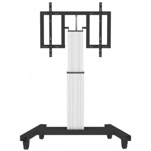 Neomounts  PLASMA-M2500TSILVER / Motorised Mobile Floor Stand (90° tilt) - VESA 200x200 up to 800x600 / Silver