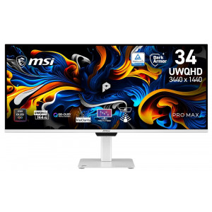 MSI Gaming PRO MAX 341QPXW14G/ 34"/ 3440x1440 / OLED/ 0,03ms/ 144Hz/ 250cd/m2/ 1500000:1/ HDMI/ DP/ USB-C/ VESA/ černý