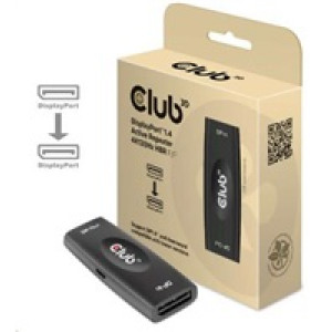 Club3D Adaptér aktivní DisplayPort 1.4 Repeater 4K120HZ HBR3 (F/F), černá