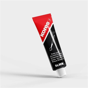 Temperová barva v tubě Kores, 12 ml, černá