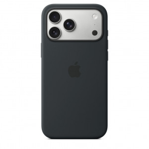 iPhone 17 Pro Max Silicone Case w MS – Black / SK