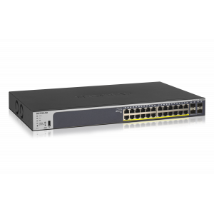 NETGEAR 24-Port Gigabit PoE+ (190W) SmartManaged Pro Switch with 4 SFP Ports