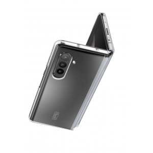 Zadní kryt s ochranným rámečkem Cellularline Clear Duo pro Samsung Galaxy Z Fold5, čirý