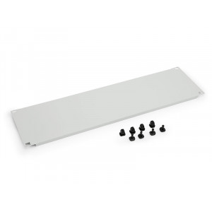19" záslepka 1U plastový zámek RAL9005 černá