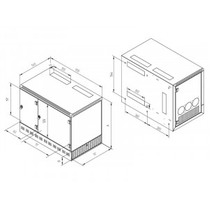 19' rozv.nást.12U/900x540mm+2U,server vpravo,černý