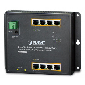 OPRAVENÉ - Planet WGS-4215-8P2S nástěnný PoE switch 8x1000B-T,2x SFP, Web/SNMP, 802.3at 