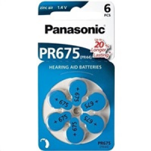 PANASONIC Zinkovzduchová baterie PR-675(44)/6LB AA 1,2V (Blistr 6ks)