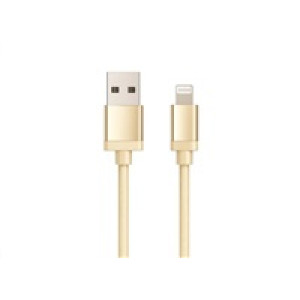 WG - Datový kabel Lightning MFI na USB-A, 1 metr, zlatá