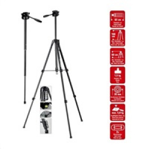 BAZAR - Braun stativ LW 168S (62-168cm, 1500 g, 3-směrná hlava, max.5kg, monopod) - POŠKOZENÝ OBAL