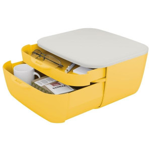 Dvouzásuvkový box Leitz Cosy,teple žlutá