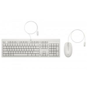 HP 225 Wired Mouse and Keyboard Combo G2 Cashmere White CZEC
