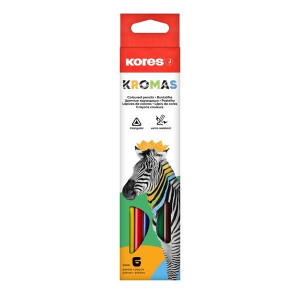 Trojhranné pastelky KROMAS, 3 mm / 6 barev
