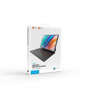 Pouzdro s bezdrátovou klávesnicí FIXED Typee pro Apple iPad 10,9" (2022)/iPad 11" (2025), EN, černé