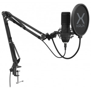 Krux mikrofon Edis 1000 / USB / rameno / montáž na stůl / černý