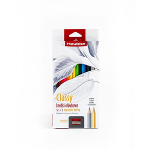 Pastelky Heykka Classy - s ořezávátkem, 14 barev