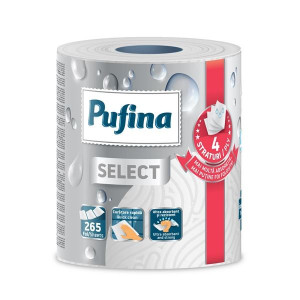 Kuchyňské utěrka Pufina Select, 4vrstvá, 1 role