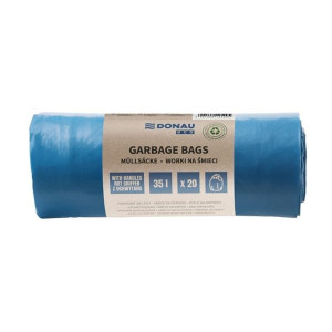 Pytle na odpadky Donau ECO - modré, 35 l, 20 ks