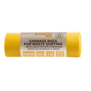 Pytle na odpadky Donau ECO - žluté, 120 l, 10 ks