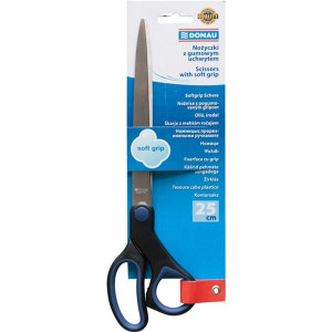 Nůžky Donau Soft grip, 25 cm, modré